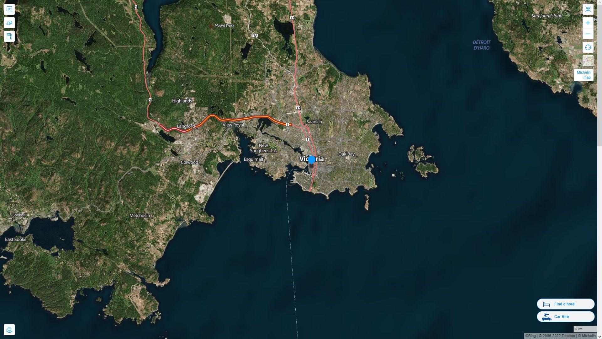 Victoria Highway and Road Map with Satellite View